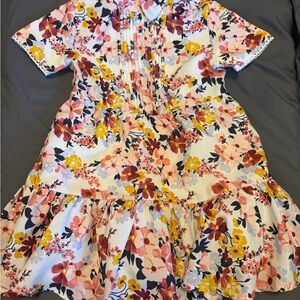 Floral Kids Dress with Multicolor Design